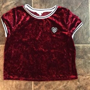 Girls velvet top
